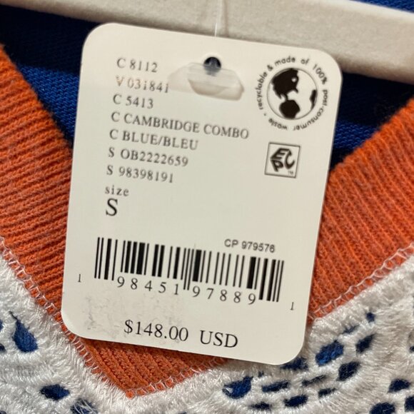 NWT $148 Free People We The Free Stanley Tee Sweatshirt Crochet Embroidered Sm - Picture 7 of 8